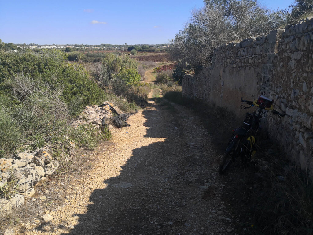 Percorso gravel in direzione Sannicola